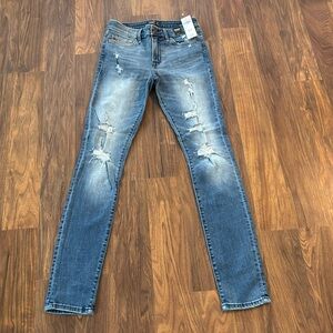 Abercrombie & Fitch New Harper Low Rise Super Skinny Ripped Jeans 2-Long